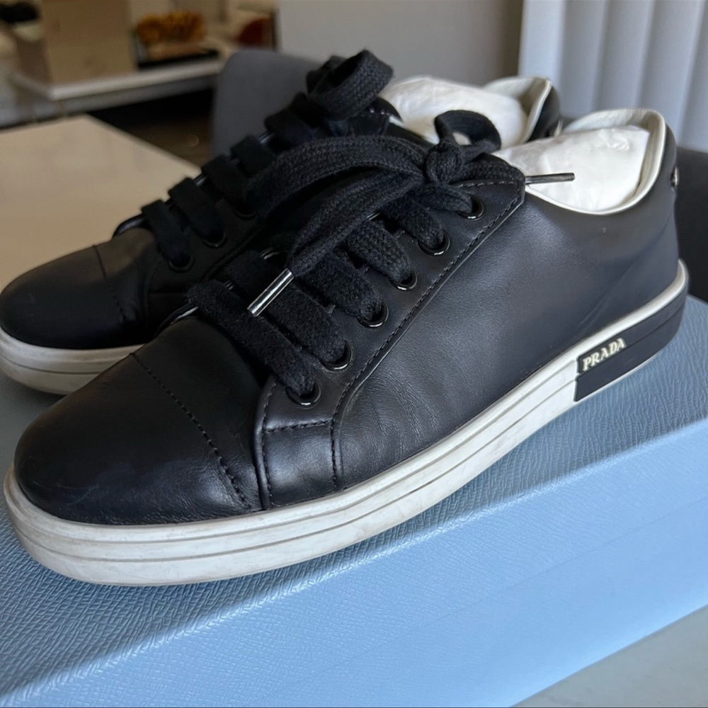 Prada Soft Leather Women’s Sneakers - Picture 2 of 8